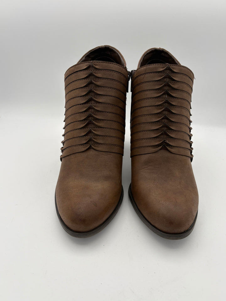 Women’s Fergalicious Size 8 Brown Leather Ankle Boots