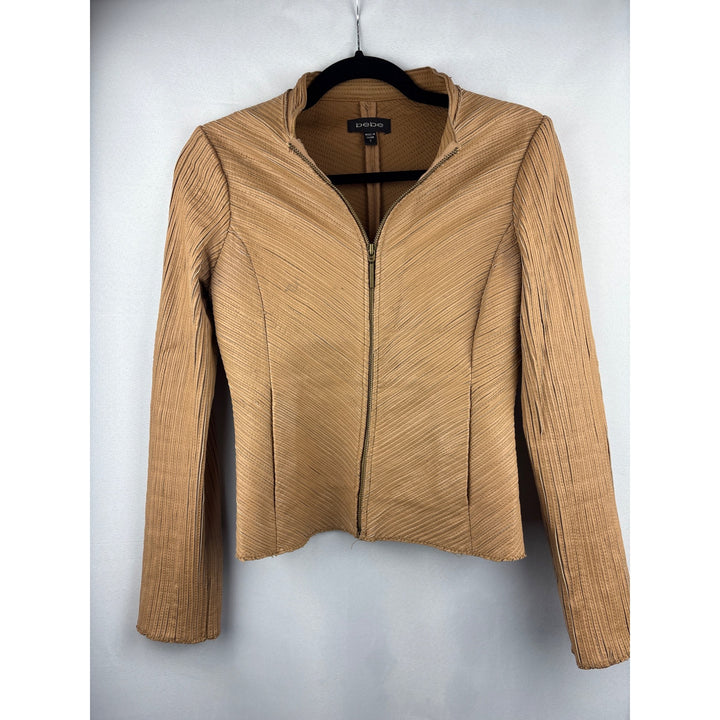 Bebe Womens Tan Leather Jacket Size S