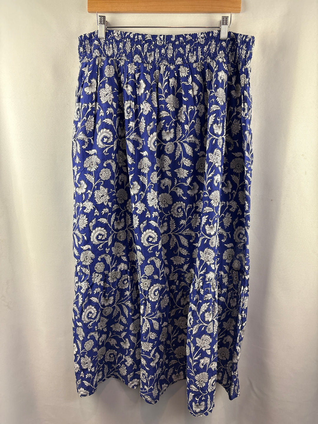 Women’s Destination 365 Large Royal Blue Paisley Maxi Skirt