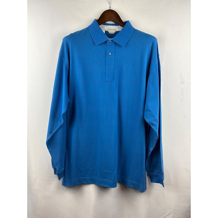 Men’s Cutter & Buck Large Blue Long Sleeve Polo Shirt