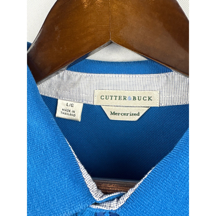 Men’s Cutter & Buck Large Blue Long Sleeve Polo Shirt