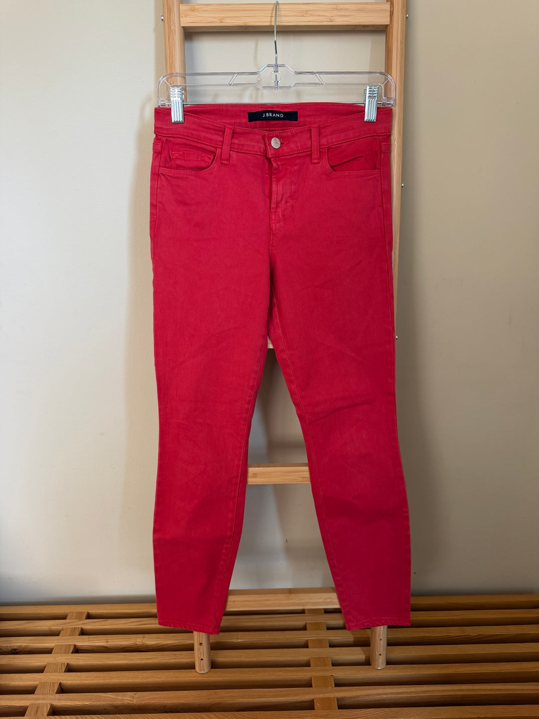 J Brand Red Skinny Jeans Size 26