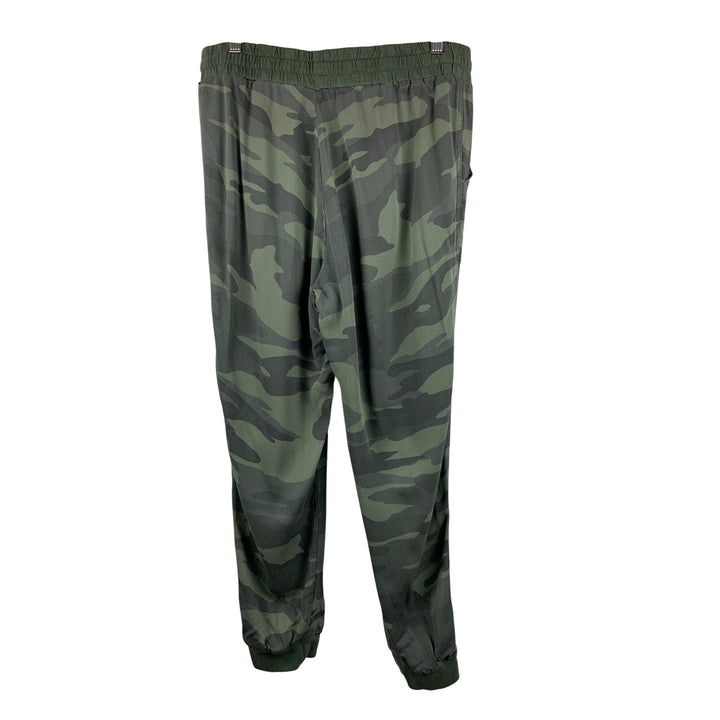 Splendid Camo Print Jogger Pants M Rayon Womens Green Made In Bangladesh