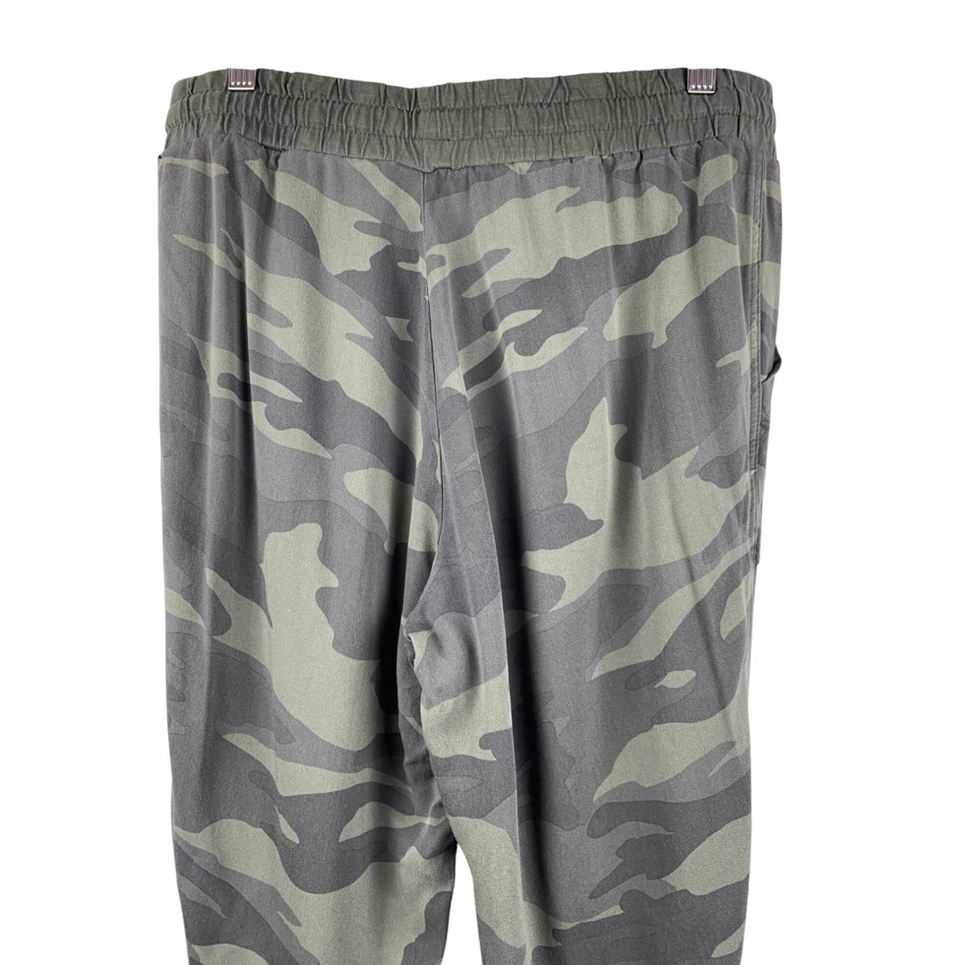 Splendid Camo Print Jogger Pants M Rayon Womens Green Made In Bangladesh