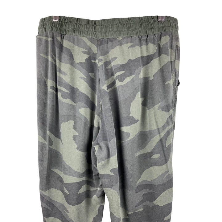 Splendid Camo Print Jogger Pants M Rayon Womens Green Made In Bangladesh