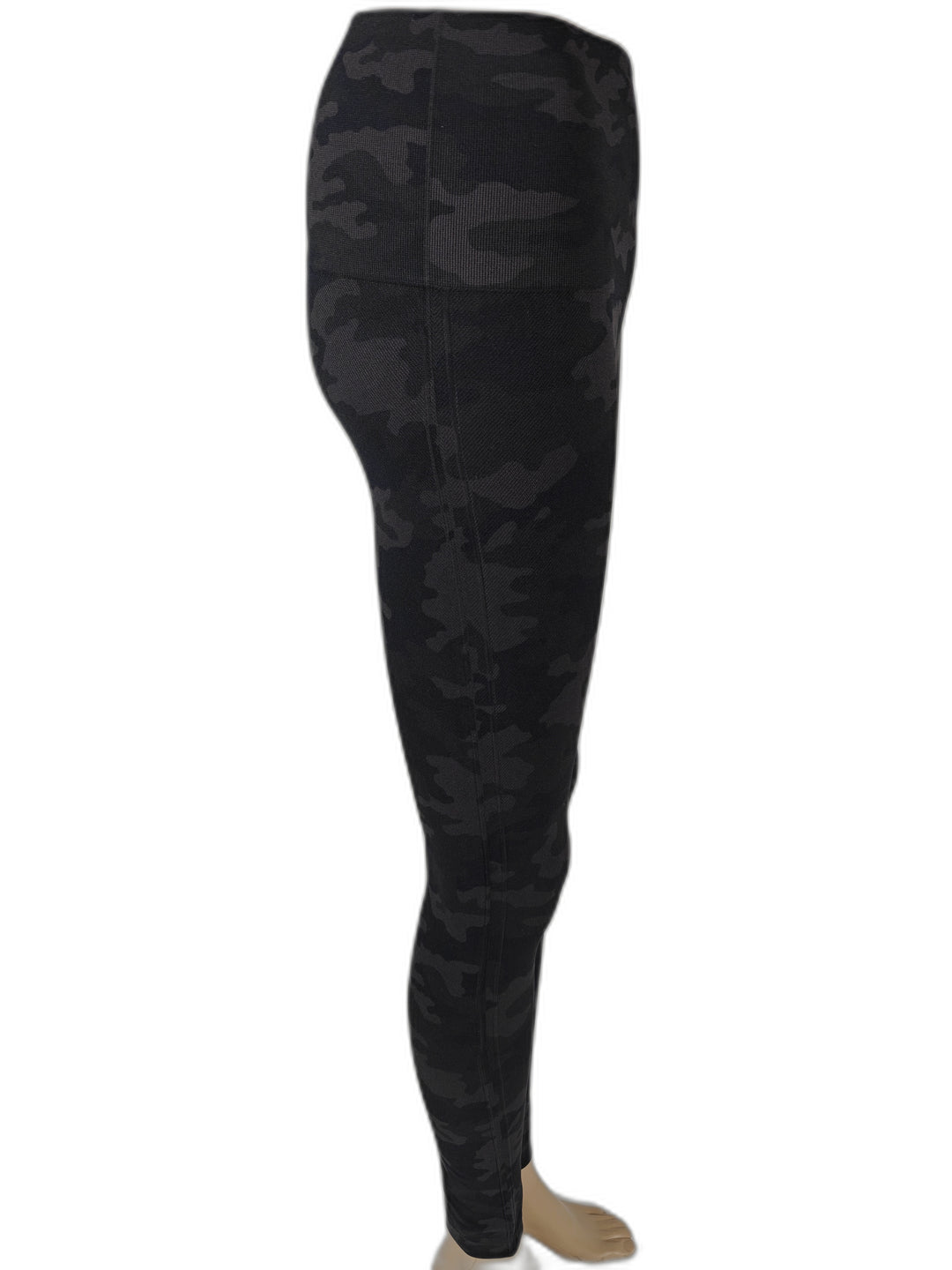 Womens Spanx Leggings Black Camo Size M