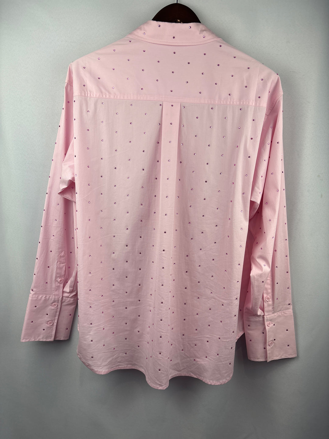 Women’s Good American Size 3/4 Bejeweled Light Pink Button Up