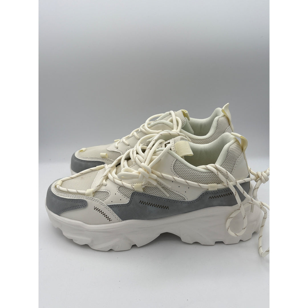 Women’s Addengjue Size 9 White Platform Sneakers