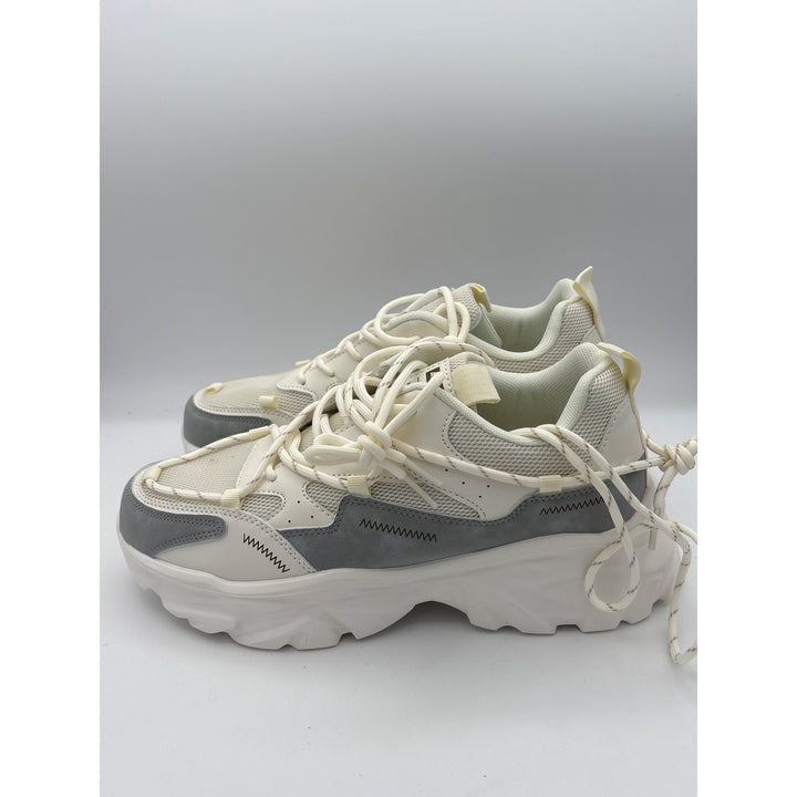 Women’s Addengjue Size 9 White Platform Sneakers