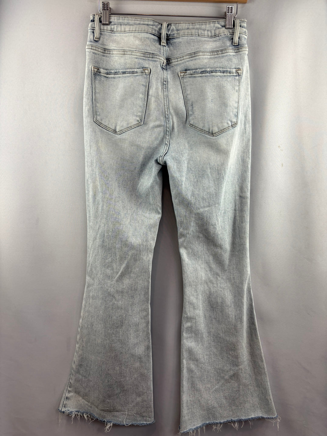Women’s Risen Jeans Size 9/29 Acid Wash Distressed Flare Jeans