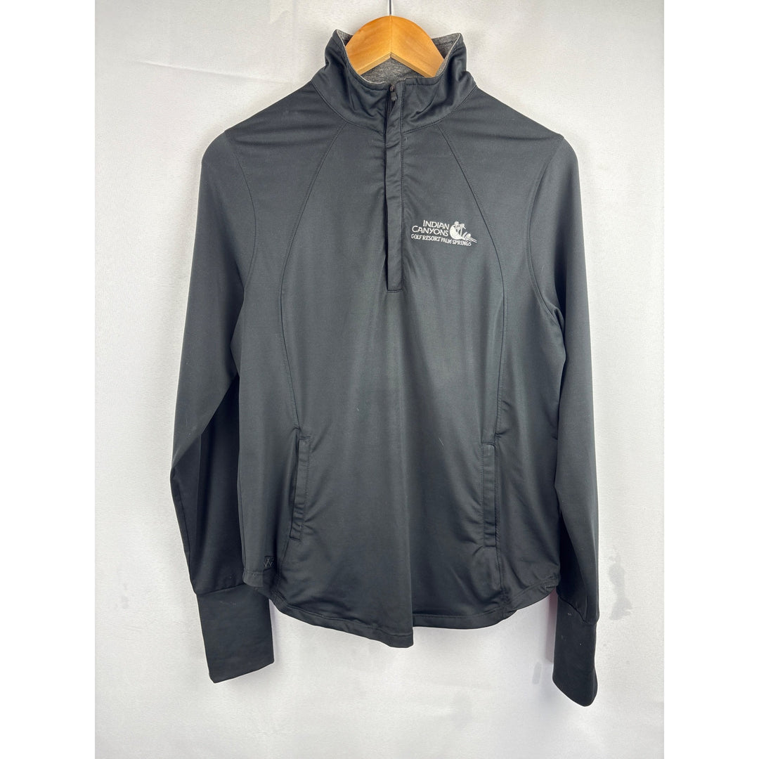 WW Heather Grey Indian Canyons Golf Resort Black Pullover Jacket M