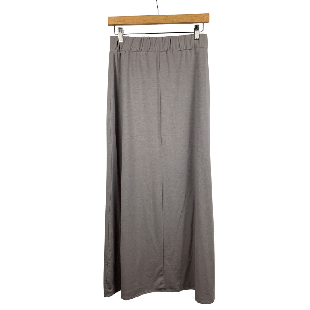 Susan Graver Womens Long Maxi Skirt XSP Gray