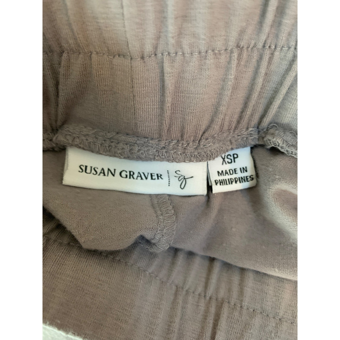Susan Graver Womens Long Maxi Skirt XSP Gray