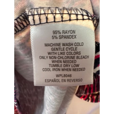 JM Collection Pink and Purple Blouse Sz XL Short Sleeve