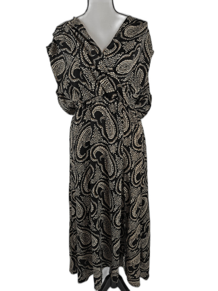 Women’s Bishop + Young Paisley Maxi Dress Black Cream Size L
