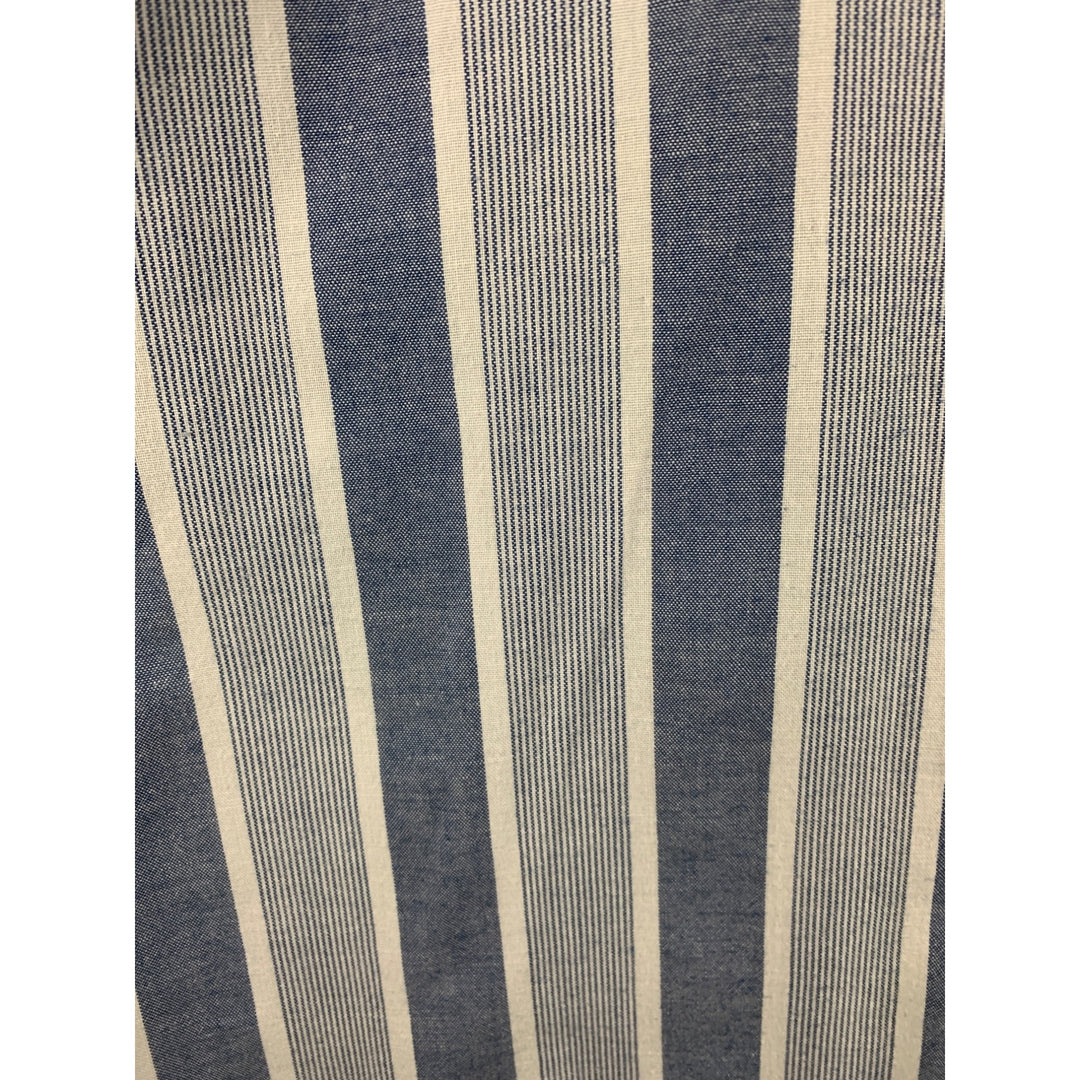 Levis San Francisco Mens XL Blue & White Striped Button-Up Shirt