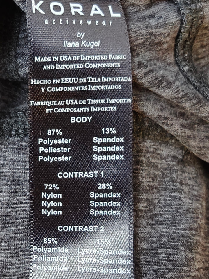Womens Koral Activewear Leggings Gray Black Size XS