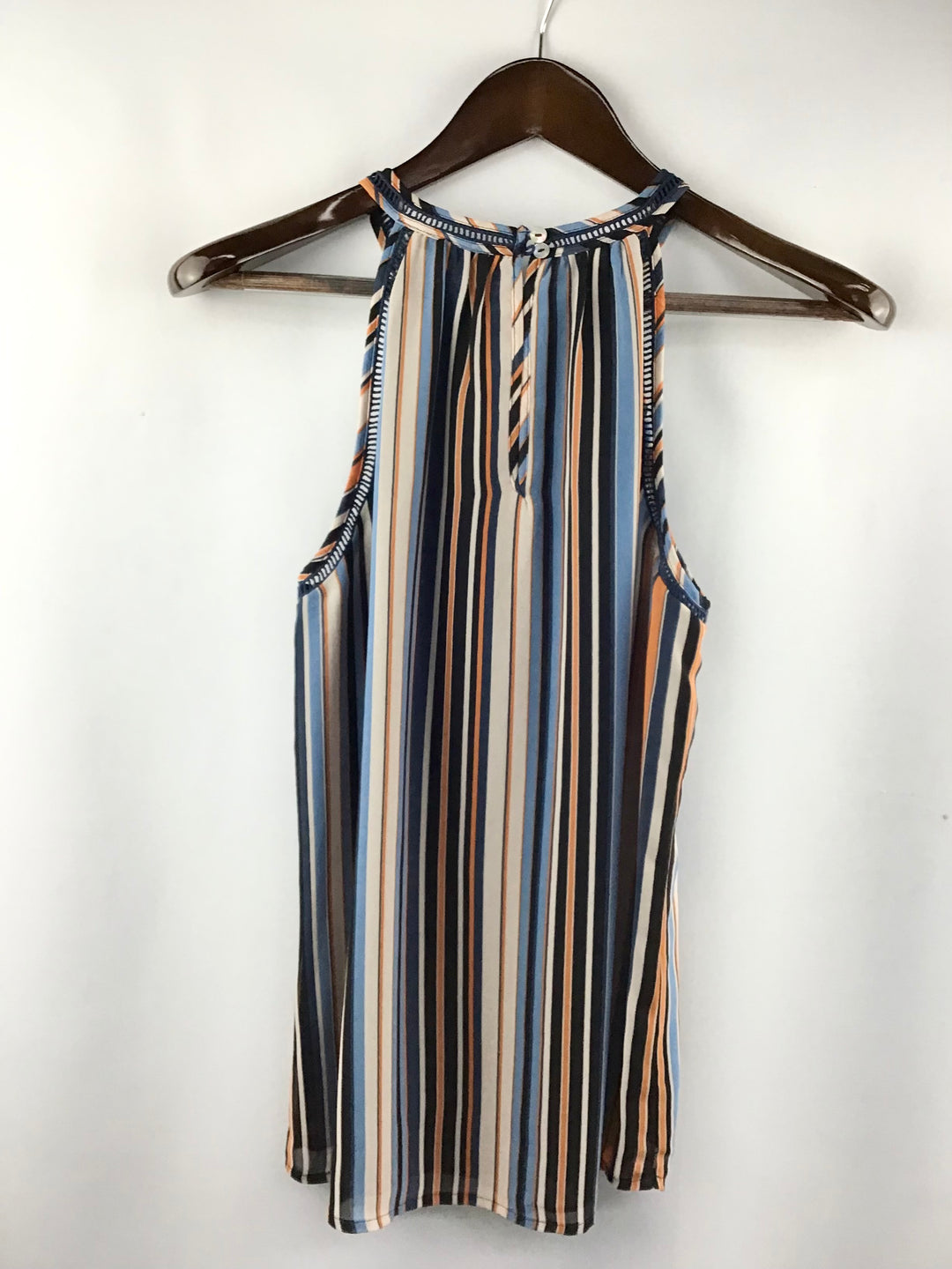 Women’s Daniel Rainn Striped Halter Tank Top Size M
