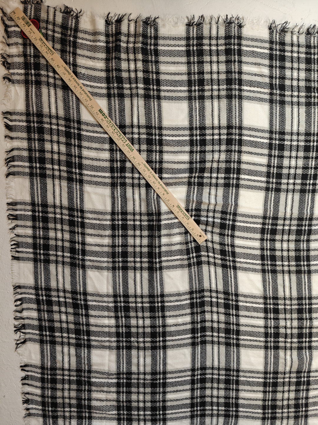 Women Unbranded Plaid Blanket Scarf Black White One Size