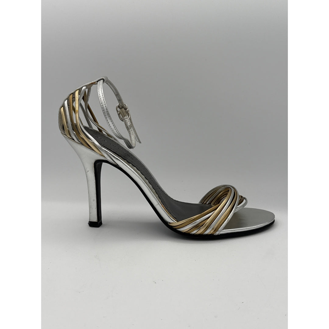 Chinese Laundry Womens Metallic Strappy High Heels Size 7M