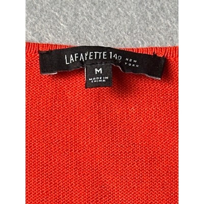Womens Lafayette 148 NY Red Knit Tank Top Size M