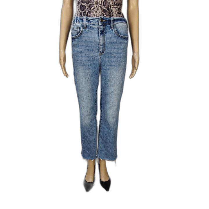 Sneak Peek Women’s Light Wash Raw Hem Cropped Jeans - Size 11/W30