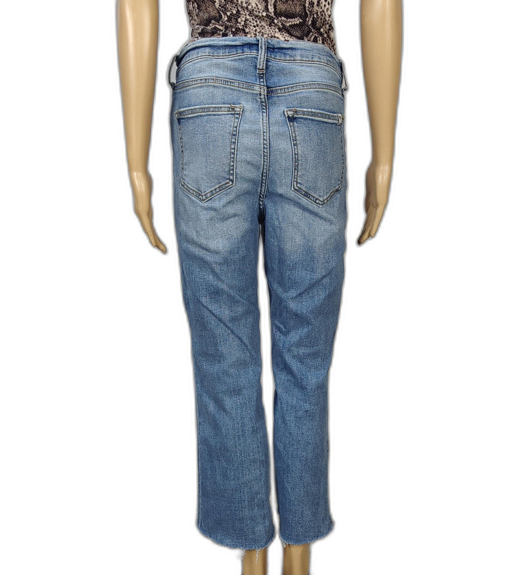 Sneak Peek Women’s Light Wash Raw Hem Cropped Jeans - Size 11/W30