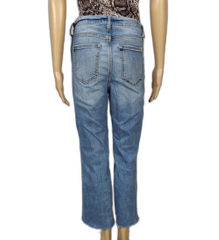 Sneak Peek Women’s Light Wash Raw Hem Cropped Jeans - Size 11/W30