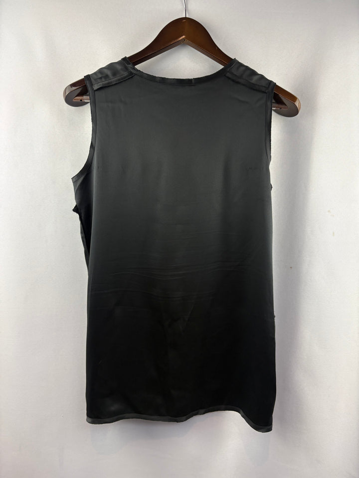 Women’s Vince Small Black Silk Sleeveless Blouse