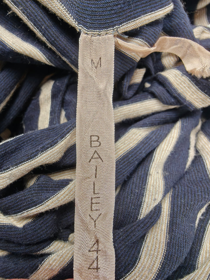 Women’s Bailey 44 Strapless Dress Navy Beige Striped Size M
