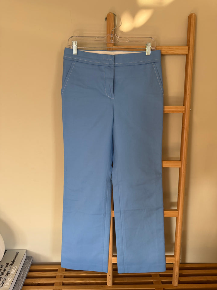 Vintage Louis Vuitton Marc Jacobs Era Blue Contrast Stitch Wide Leg Pants Size 38