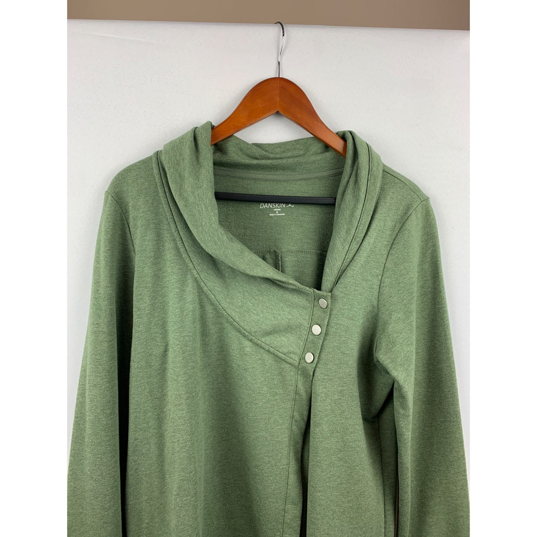 Women’s DanSkin Green Wrap Around Shirt Size M