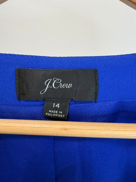 J.Crew Royal Blue Wrap Dress Sz14