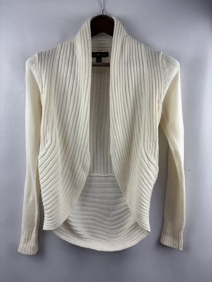 Women’s Derek Heart Small Cream Knit Cardigan