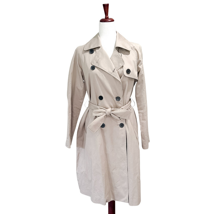 Everlane Small The Modern Trenchcoat Women's Double Breasted Preppy Khaki Long Belted