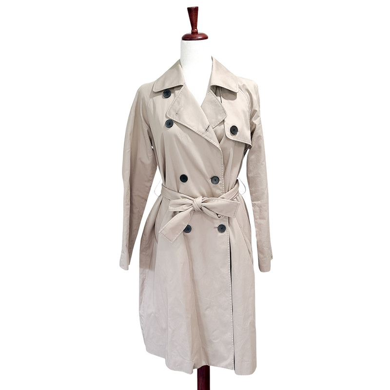 Everlane Small The Modern Trenchcoat Women's Double Breasted Preppy Khaki Long Belted