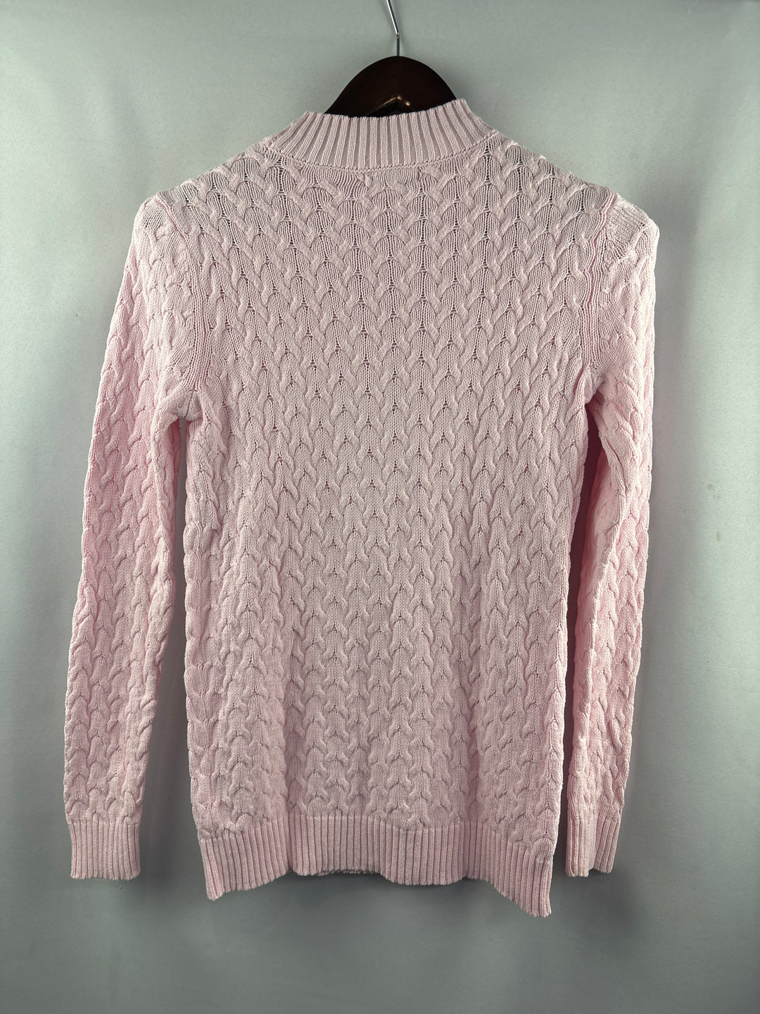 Women’s Studio Works Small Light Pink Cable Knit Sweater