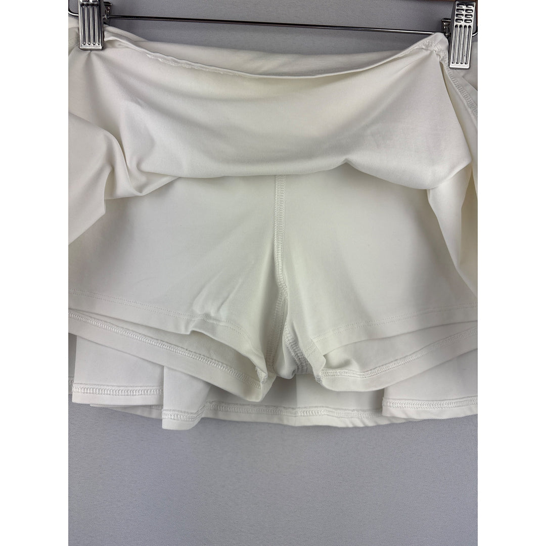 Shock Absorber Womens White Athletic Skort S Nylon & Spandex Blend