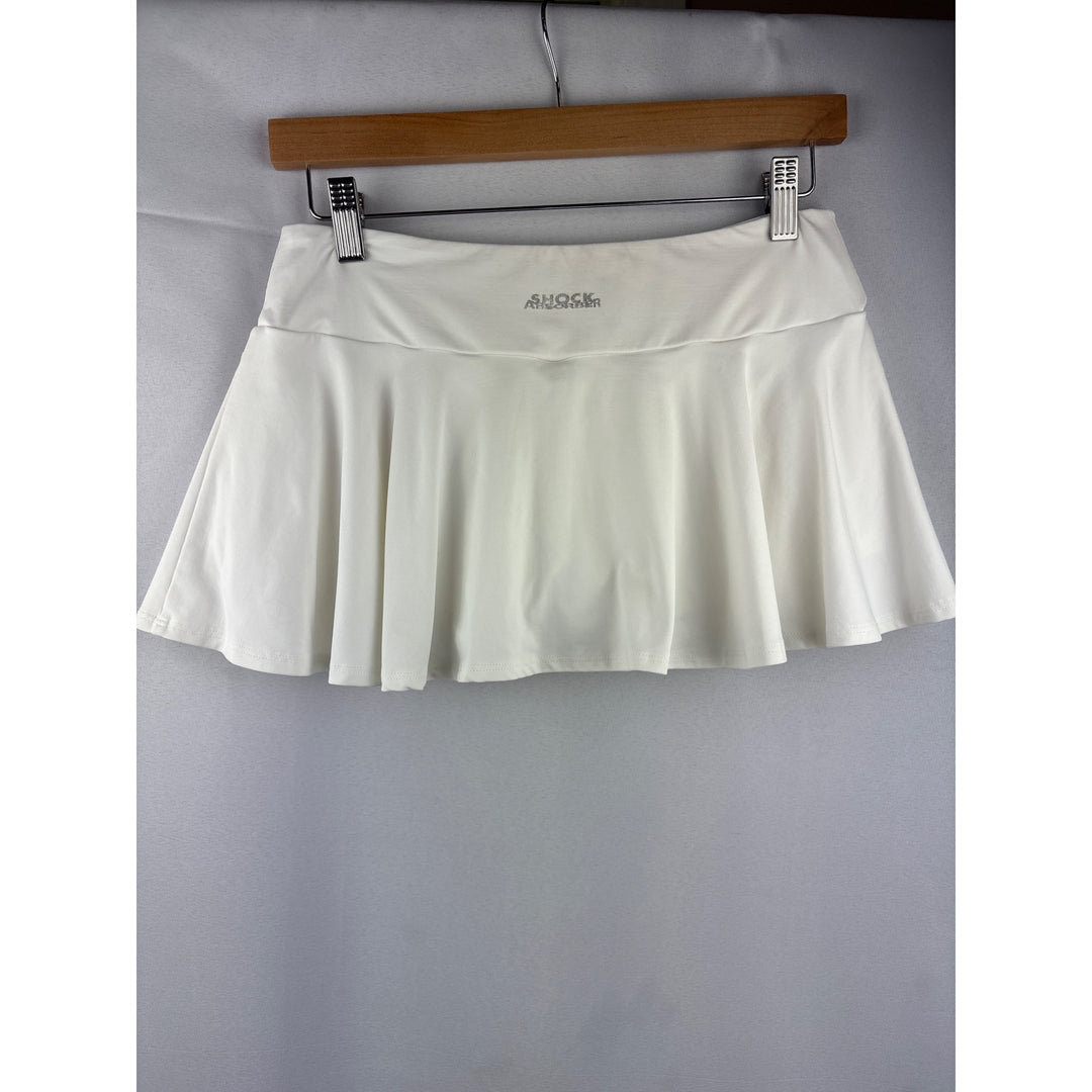 Shock Absorber Womens White Athletic Skort S Nylon & Spandex Blend