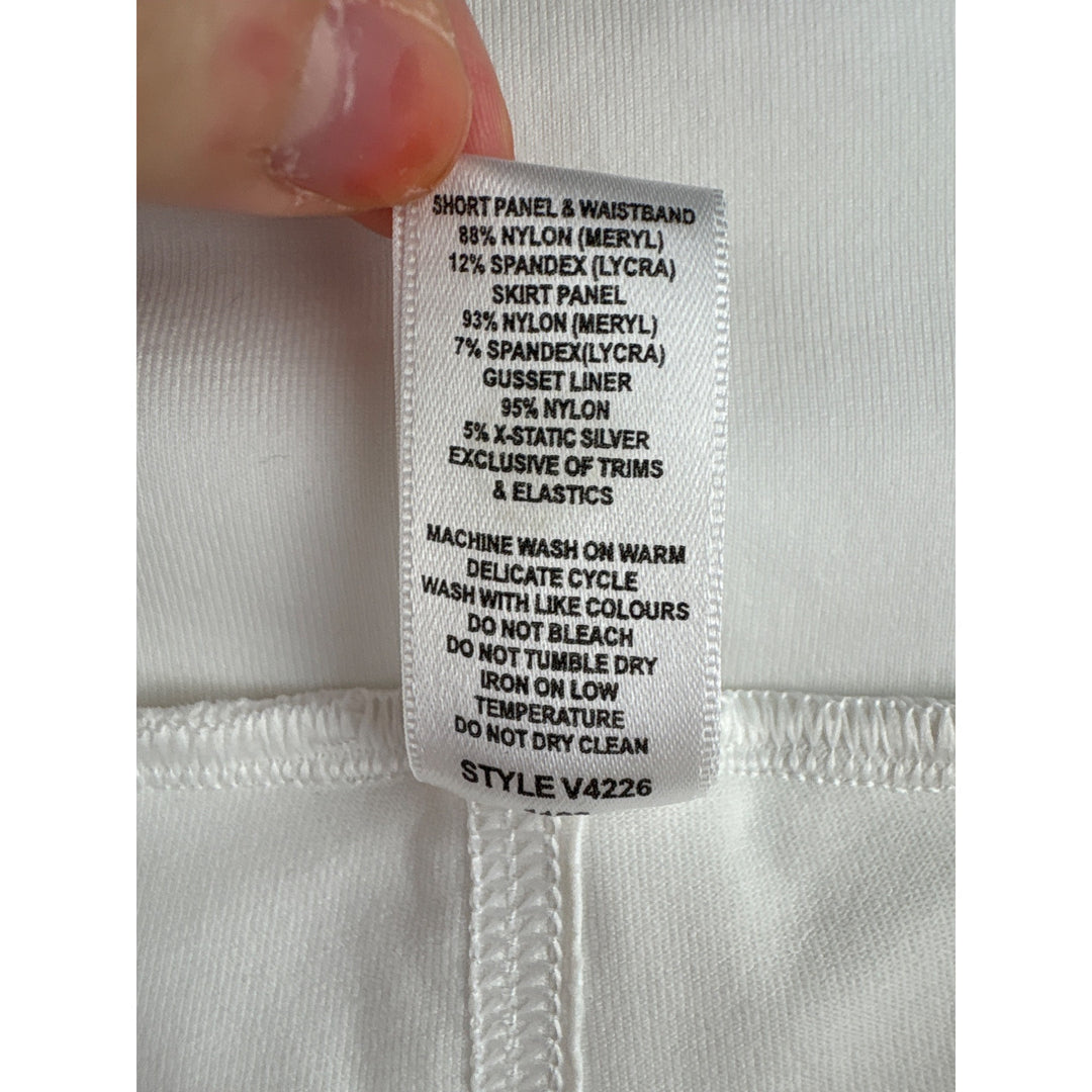 Shock Absorber Womens White Athletic Skort S Nylon & Spandex Blend