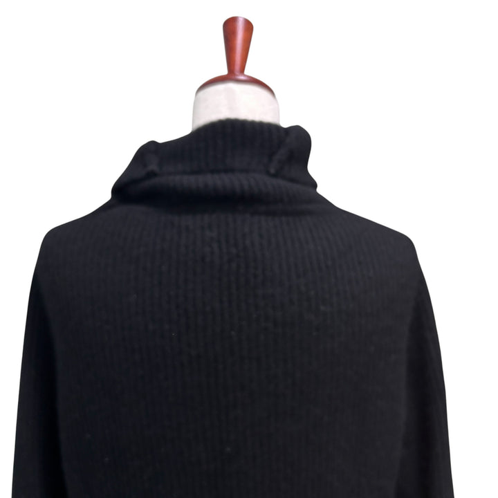Vince. Women's Small Sweater 100% Cashmere Ribbed Black Turtleneck Minimalist Quiet Luxury Preppy
