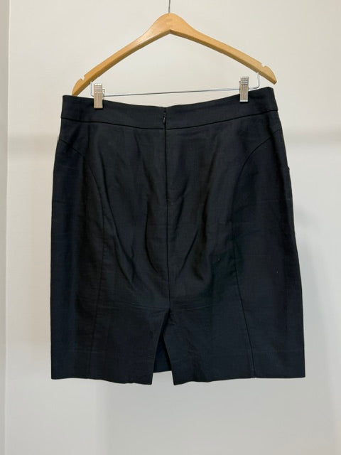 J.Crew “The Pencil Skirt”  Black  100% Cotton Sz12