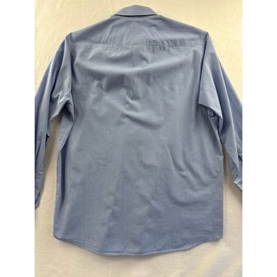 Men’s The Bore Clothier Blue Checkered Dress Shirt Sz L