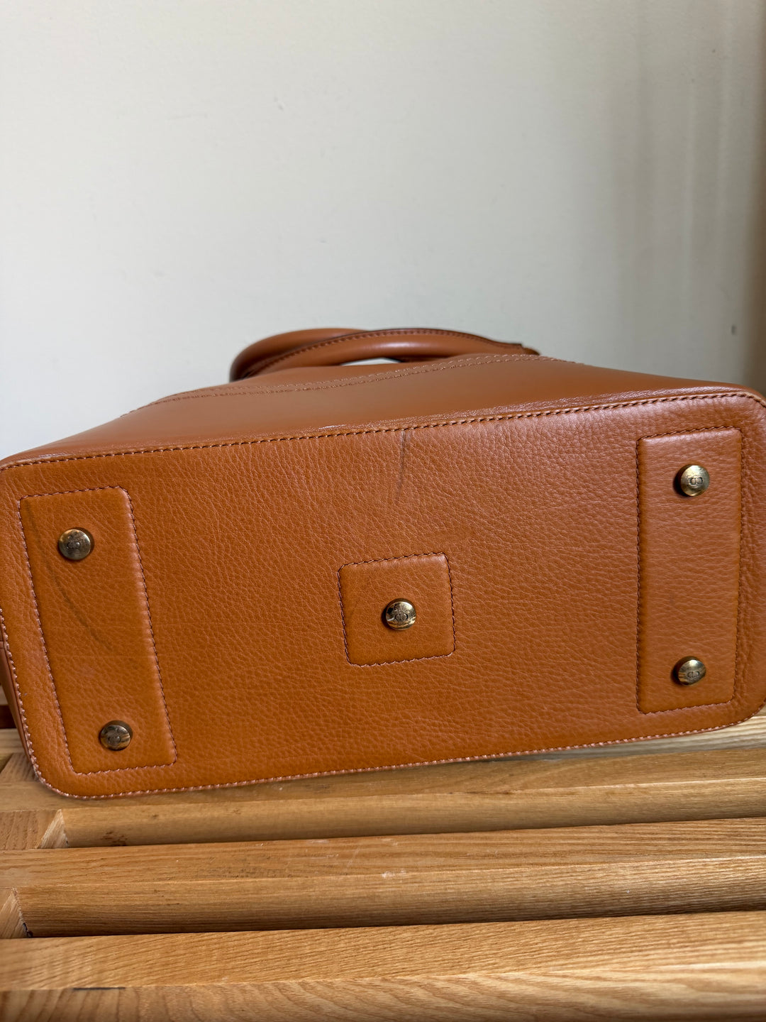 Vintage Christian Dior Street Chic Brown Leather Grommet Tote John Galliano