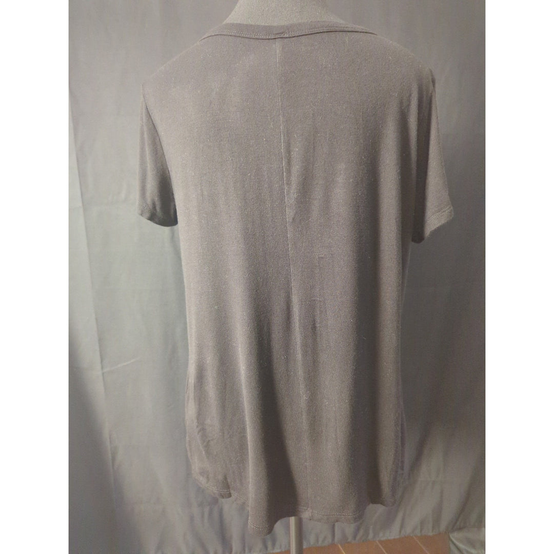 Women's ALYA stretchy black T-shirt size medium.