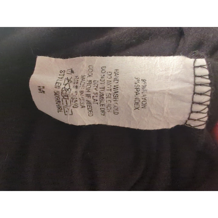 Women's ALYA stretchy black T-shirt size medium.