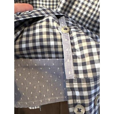 Men’s Tommy Bahama Island Zone Blue Checked Large Button Down Shirt