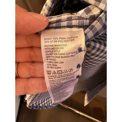 Men’s Tommy Bahama Island Zone Blue Checked Large Button Down Shirt