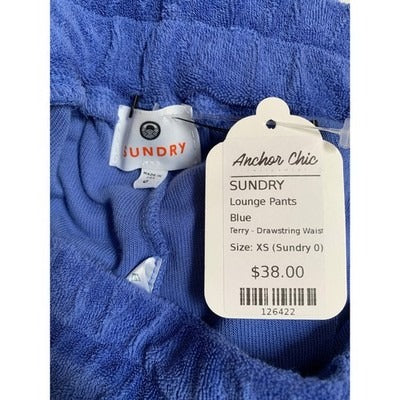 Women's Sundry *NWT* Blue Lounge Pants with Drawstrings, 100% Cotton - Size XS