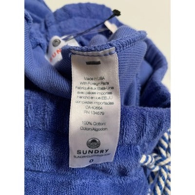 Women's Sundry *NWT* Blue Lounge Pants with Drawstrings, 100% Cotton - Size XS